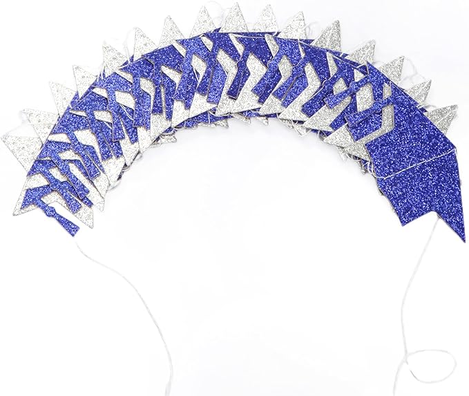 Navy-Blue Silver Graduation-2026 Class Party-Decorations - Congrats Grad Hat Star Banner Streamers Garland,Senior High School Night College Congratulations Decor Supplies Ouruola
