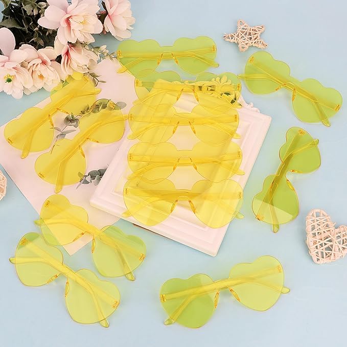 Heart Sunglasses 12/18/24 Pcs Heart Shaped Glasses for Women Cute Funny Party Glasses Party Favors Accessories