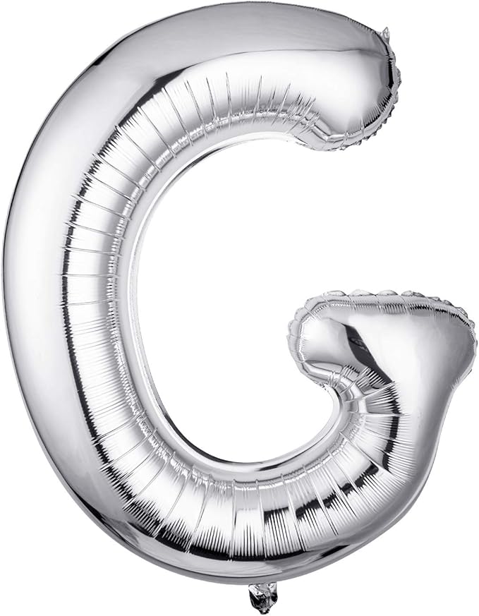 Letter Balloons 40 Inch, Single Silver Letter G Balloons Aluminum Hanging Foil Film Balloon for Baby Shower, Wedding Anniversary, Graduation, Birthday Party Decoration