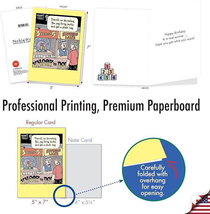 NobleWorks Hilarious Birthday Greeting Card with 5 x 7 Inch Envelope (1 Card) BdayExpress Lane C10285BDG
