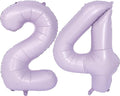 40 In Matte Purple Number Balloons Helium Foil Mylar Balloon Birthday Party banquet Decoration Digital 24