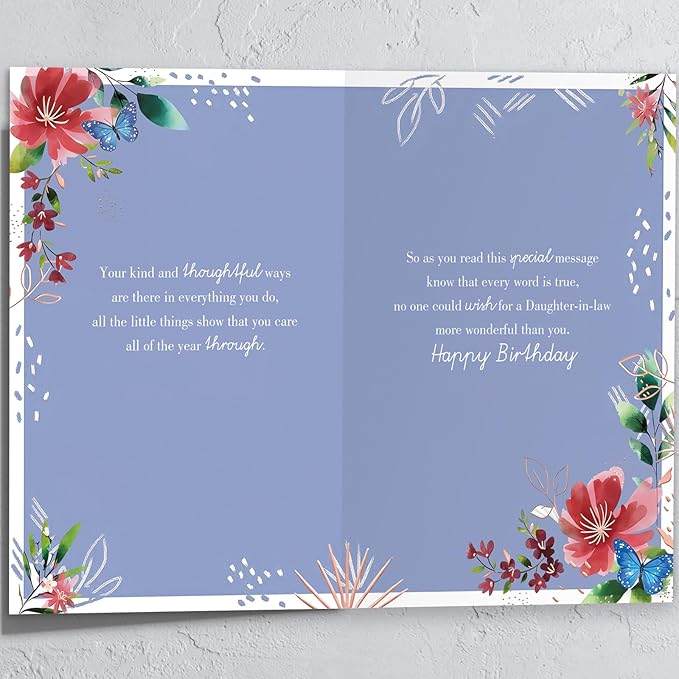 Daughter In Law Birthday Card, Happy Birthday Card Gifts for Daughter-in-Law