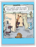 NobleWorks - 1 Big Funny Birthday Cartoon For Men and Women (8.5 x 11 Inch) - Jumbo Comic Humor, Group Greeting with Envelope - Frank's Card J2616BDG
