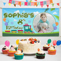 Custom Happy Birthday Banner Personalized Banners and Signs with Photo Name for Women Men Kids Party Decorations Supplies Indoor Outdoor Birthday Gifts Style 27