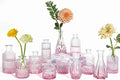 Glass Pink Bud Vases Set of 12, Mini Flower Valentine Vase for Centerpieces, Small Vases in Bulk for Wedding Decorations, Vintage Vase for Table, Home Décor