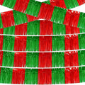 Green and Red Foil Fringe Garland 6Pcs 10 Feet Metallic Tinsel Hanging Curtain Glitter Backdrop Banner for Parade Floats Christmas Wedding Party Decorations