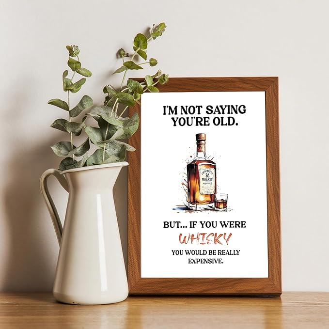 Funny Whiskey Birthday Cards for Men，Happy Birthday Card Gifts for Older,40th 50th 60th 70th 80th 90th, Bday Card for Whiskey Lover Him