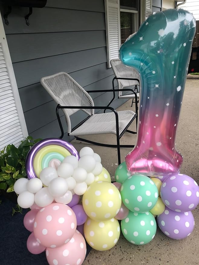 40 Inch Balloon Numbers, Pink Blue Purple Balloons for Birthday Party Decoration, Foil Number 0 Ballon for 0, 10, 20, 100, 2026 Celebration, Birthday, Baby Shower, Anniversary Decor