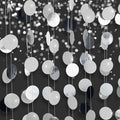 Syhood 10 Pcs Party Decorations Paper Dot Circle Garlands Glitter Streamers Hanging Banner Decor for New Year Baby Shower Wedding Birthday Backdrop Supplies (Silver)