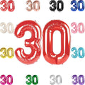 30 Balloon Number, Red Number 30th Birthday Balloons 40 Inch, 30 Years Old Red Birthday Decorations for Men Women, 30th Anniversary Decorations