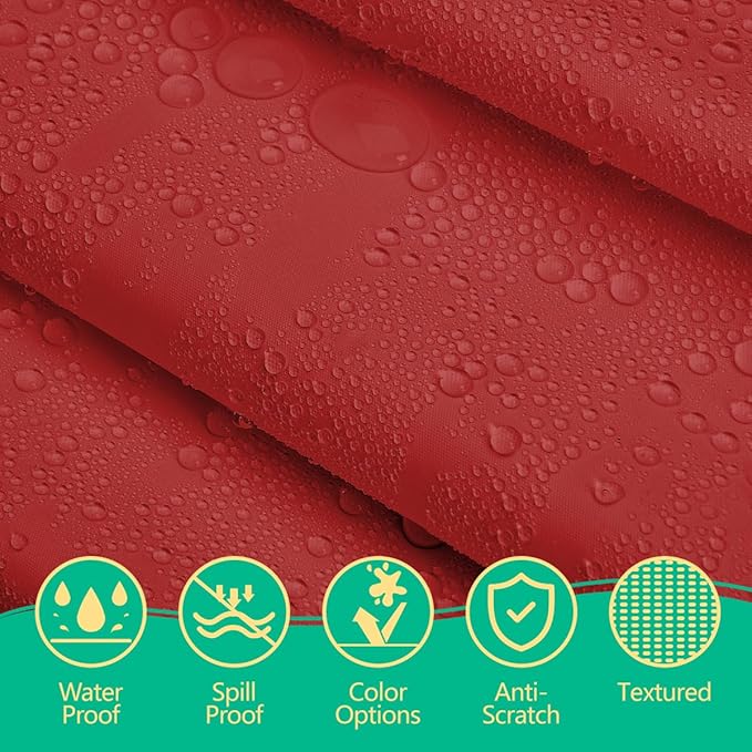 Disposable Red Plastic Tablecloth 54x108 Inch, 10-Count Waterproof Rectangle Table Cover for Events, Catering