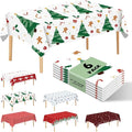 6 Pack Christmas Tree Tablecloth Disposable Plastic Tablecloth Table Cover for Christmas Party Decoration Supplies 54 x 108 Inches (Christmas Tree)