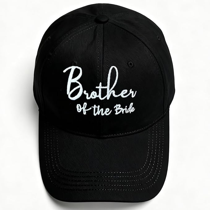 Adjustable Embroidered Hat for Bridal Shower Wedding Engagement Anniversary Honeymoon Newlyweds Couples Gifts