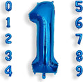 AULE 40 Inch Large 1 Balloon Numbers Blue, Big Foil Number Balloons, Giant Helium Happy Birthday Party Decorations for Man and Women, Huge Mylar Anniversary Party Supplies
