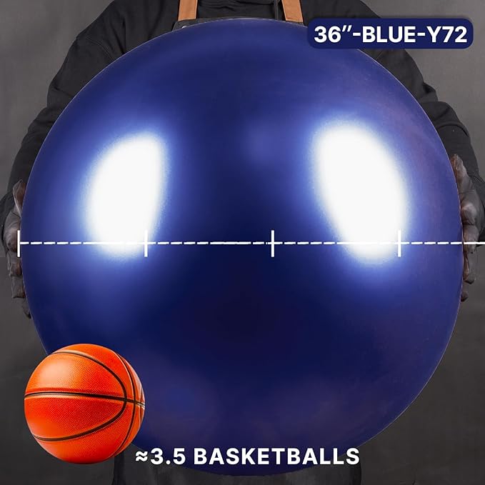 PartyWoo Navy Blue Balloons 4pcs 36 Inch Matte Helium Dark Blue Latex Balloons for Graduation Anniversary Wedding Sports Theme Boy Baby Shower Men Birthday Bachelorette Party Decorations Blue-Y72