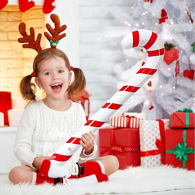 3pcs 35 Inch Inflatable Christmas Candy Cane for Christmas Decorations, Outdoor Holiday Decorations by QIFU