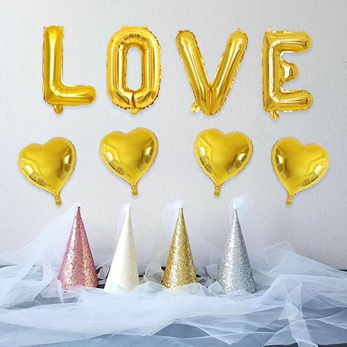 2 Set 52Pcs Gold Alphabet A-Z Letter Balloons 16in Balloon Foil Letter Decorations Party Decor Gold Letter Balloons Alphabet A-Z Party Supplies