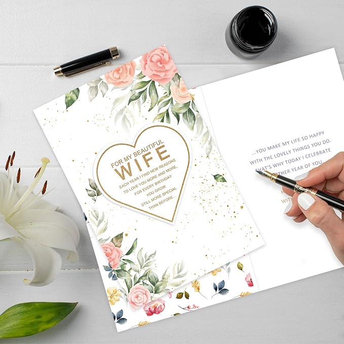 Happy Wife Birthday Card from Husband, Best Birthday Gift Ideas for Her, Funny Birthday Gifts for Wife