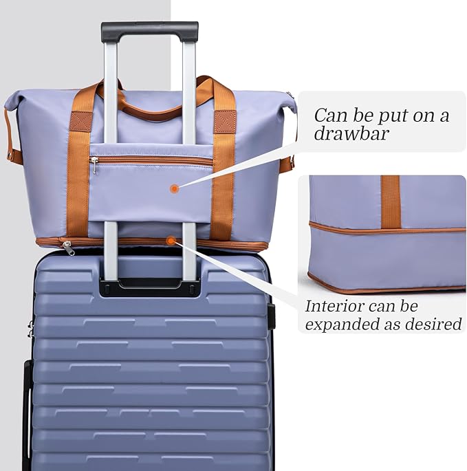 Cosbarn Luggage Sets 5 Piece Suitcases with Wheels, Suitcase Set ABS Hard Case Luggage with Spinner Wheels Durable Travel Luggage