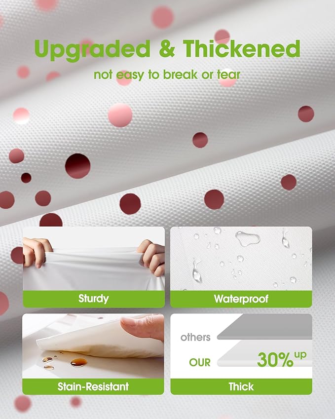 Pureegg Plastic Table Cloth Disposable 8 Pack, 54 x 108 Inch Table Cloths, Graduation Decorations of 2026, Graduation Tablecloths, Rectangle, Plastic Cover, Leakproof & Sturdy, White and Rose Gold