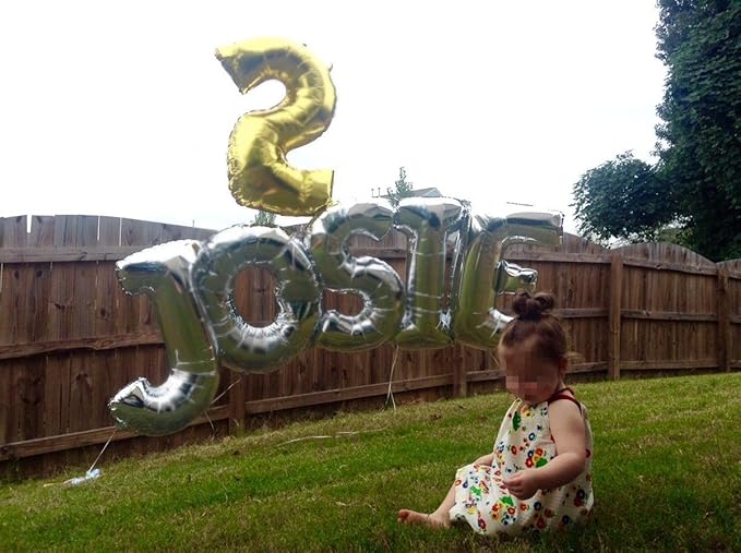 Glanzzeit 16 Inch Silver Foil Balloons Letters A to Z Numbers 0 to 9 for Prom Wedding Birthday Party Decor (Letter I)