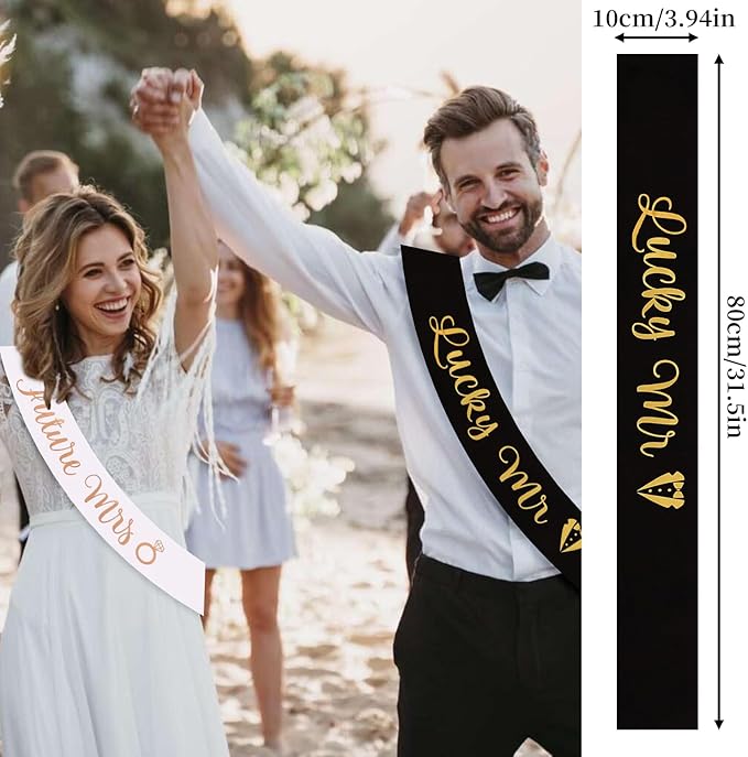 Engagement Party Decorations Crown Sash Set Future Mrs& Lucky Mr Decor Just Engaged Sash Tiara Decorations Engagement Gifts Sign