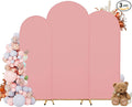 Arch Covers,Arch Backdrop Stand Fitted Cover for Wedding Birthday Party Ceremony Banquet Decoration(7.2FT&6.6FT&6FT,Light Pink,Cover Only)