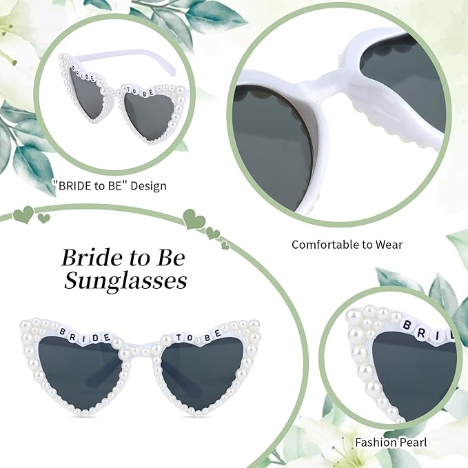 10 PCS Bride to Be Sunglasses Bachelorette Sunglasses Bulk for Bride Bridesmaids Bachelorette Party Gifts