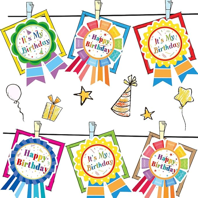 Fancy Land Happy Birthday Badge Stickers for Kids It's My Birthday Stickers Home Classroom Party Decoration 200 Pcs Classic