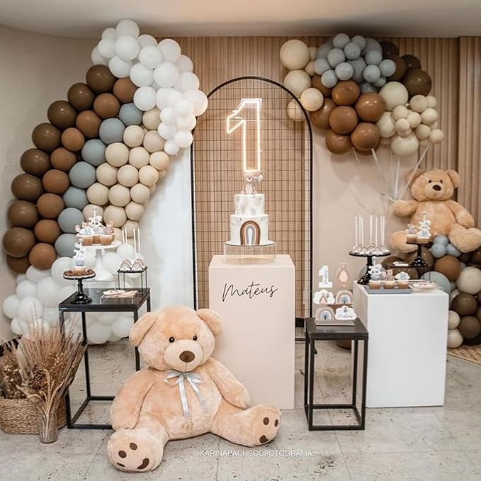 Brown Balloons 60pcs 5inch Small Tan Balloons for Balloon Garland Arch Mocha Coffee Khaki Latex Balloon 5'' Round Mini Matte Cocoa for Bear Birthday Party Decoration DIY Baby Shower Wedding Safari