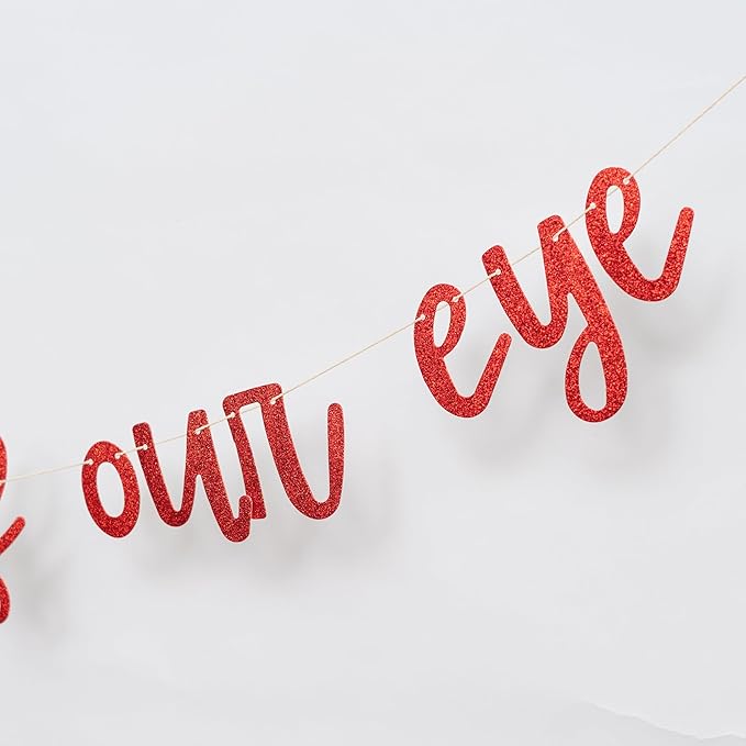 Red Glitter The Apple of Our Eye Banner - Fruit Theme Baby Shower Decorations, 1st Birthday Party Supplies, Apple of Our Eye Sign Photo Props for Gender Reveal, Baby Announcement Party