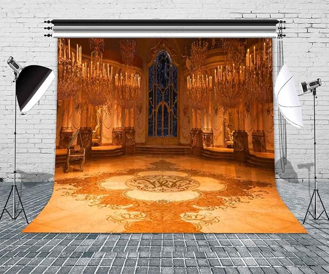 Wedding Birthday Party Background 10x10ft Gold Palace Backgdrops for Photography Portrait Baby Shower Cake Table Banner Photo Studio Props BJLSLY226