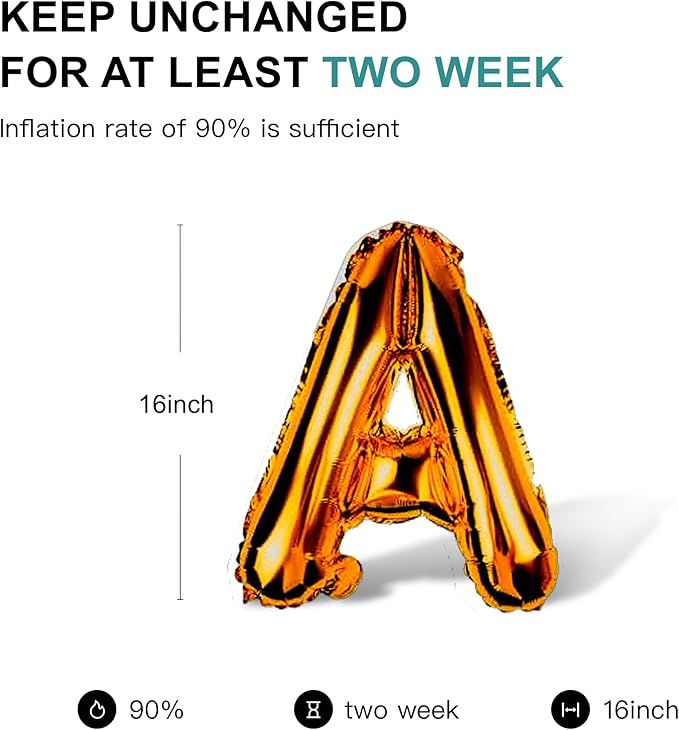 58 PCS Letter Balloons Alphabet Letters 2 Sets A- Z & 1 Sets AEIOU 16 - Inch Mylar Foil Balloons Set for Wedding/Birthdays/Annivs/Grads party Decoration Banner Custom Phrase（Orange）