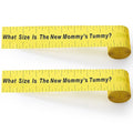 Sratte 2 Rolls 2 Inch x 150 Feet Baby Shower Measuring Tape Tummy Measure Belly Game Paper Belly Measuring Tape for Baby Shower Party Decorations Supplies (Yellow)