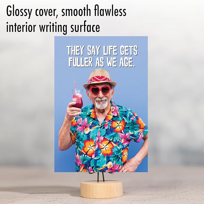 NobleWorks - 1 Hilarious Happy Birthday Card - Funny Retro Spouse Humor, Celebrate Birthdays - Life Gets Fuller C9568BDG