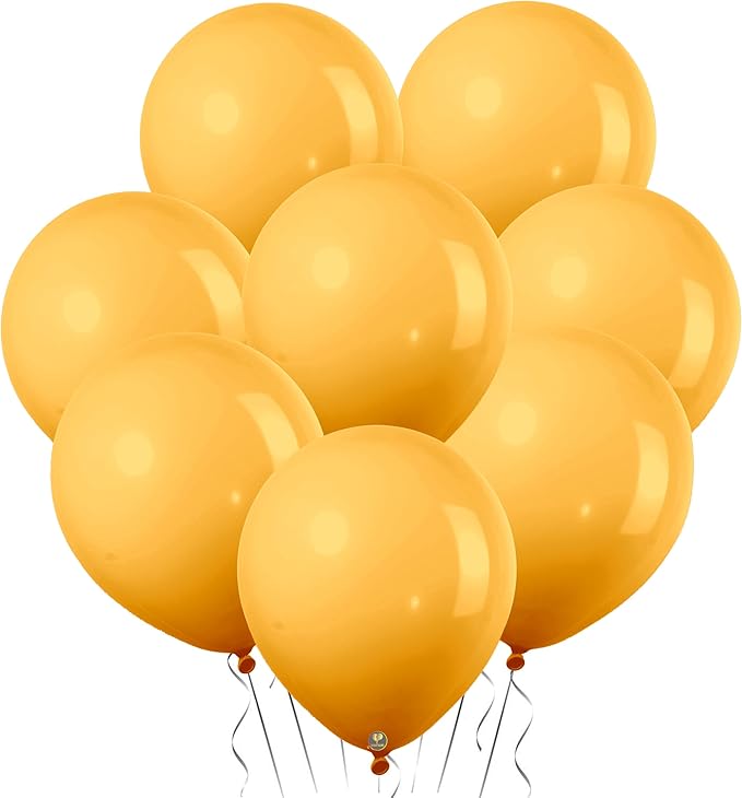 AFTERLOON® Biodegradable Mini Balloons 100 pcs Apricot Yellow 5 Inch, Matte Color Thickened Extra Strong Latex Helium Float, Baby Shower Gender Reveal Garland Arch Wedding Birthday Party Decorations
