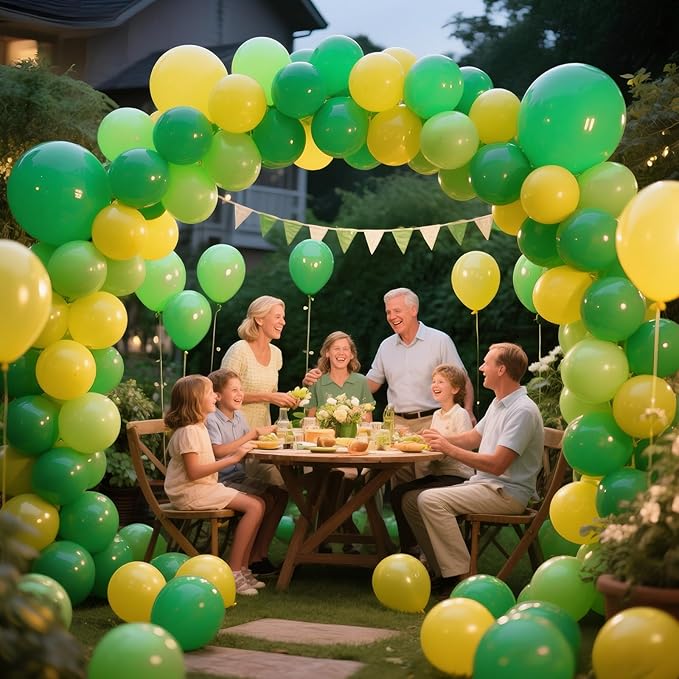 KAWKALSH Green Balloon Arch Kit 111Pcs 18 12 5 Inch Latex Party Balloons Garland for Birthday Baby Shower Wedding Engagement Anniversary Christmas Party Decorations