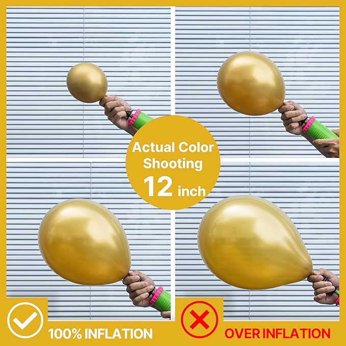 PartyWoo White and Gold Balloons, 140 pcs White and Metallic Gold Balloons Different Sizes Pack of 18 Inch 12 Inch 10 Inch 5 Inch for Balloon Garland or Arch as Birthday Decorations, Party Decorations