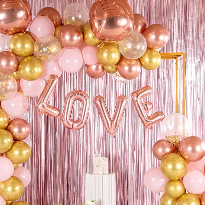 Restaurantware-Balloonify 16 Inch Letter Balloon, 1 Alphabet Party Balloon - Letter V, Self-Sealing, Rose Gold Foil Mylar Finish, Hanging Loop, Decoration For Birthday, Wedding, Or Graduation