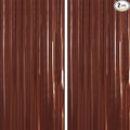 PartyWoo Foil Curtain 2 pcs, 3.3x6.6 ft Metallic Brown Tinsel, Foil Fringe Curtains, Birthday Decorations, Party, Wedding Backdrop