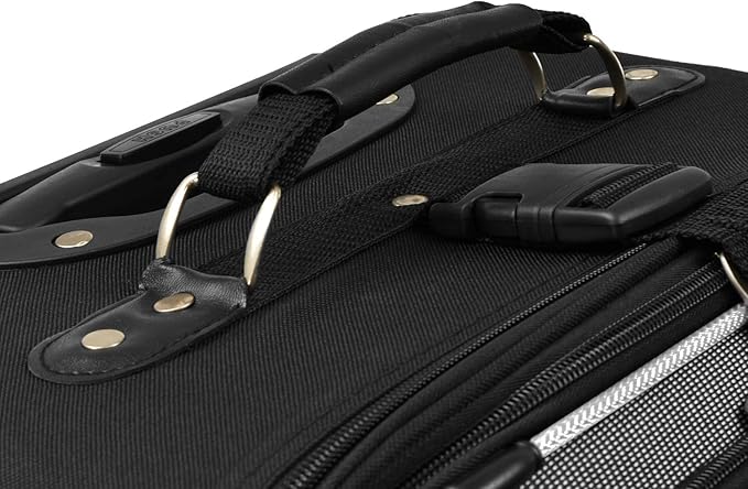 U.S. Traveler New Yorker Lightweight Expandable Rolling Luggage, Gray, 4-Piece Set