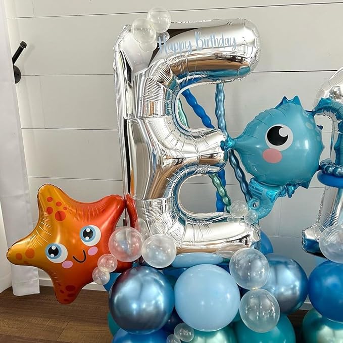 Silver Letter E Balloons 40 inch Large Alphabet E Balloons Silver Helium Foil Letter Balloon Banner for Birthday Party Anniversary Wedding Decoration