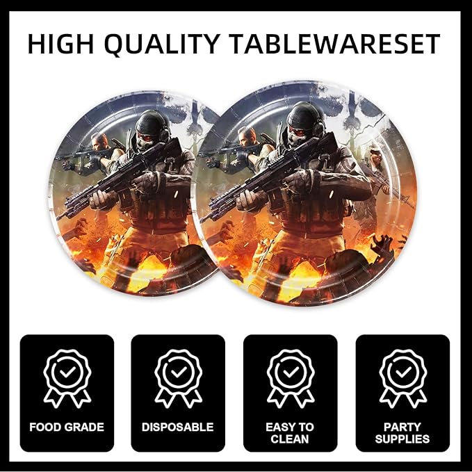 141pcs Game Call Birthday Tableware Decorations Party Plates Cups Game Call Theme Napkins Beach Ball Tablecloth for Party Decoration