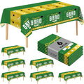 6 Pack Disposable Plastic Tablecloth 54" x 108" Green Class of 2026 Grad Party Table Cloths Disposable for 6 to 8 Foot Tables Graduation Party Indoor or Outdoor (Graduation Green)