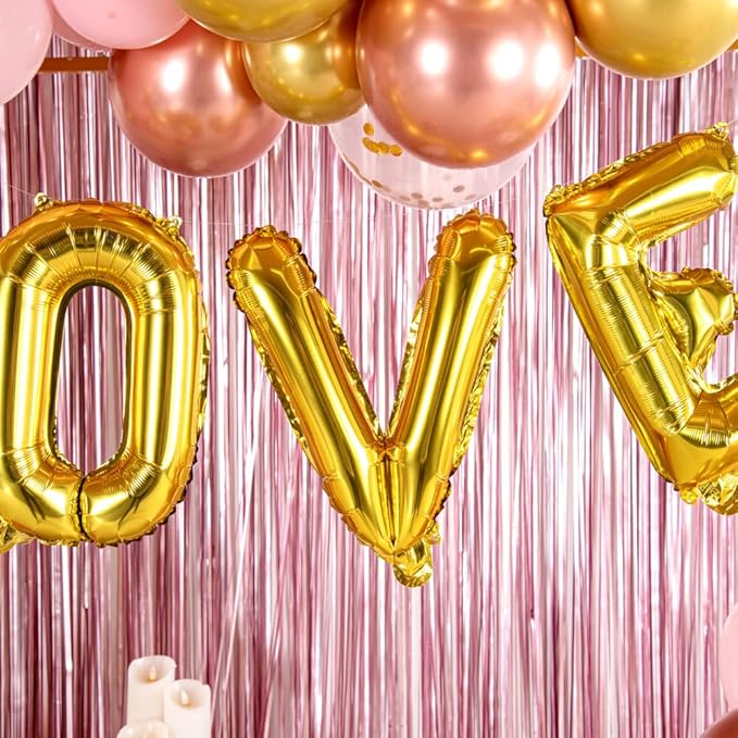 Restaurantware Balloonify 16 Inch Letter Balloon 1 Alphabet Party Balloon - Letter V Self-Sealing Gold Foil Mylar Balloon Hanging Film Decoration For Birthday Wedding Or Graduation