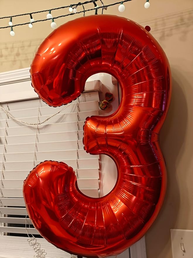 Number Balloons 1, 40 Inch One Balloons for 1st Birthday Girl Boy 1 11 21 Party Decorations Baby Shower Photo Shoot, Red 1 Balloon