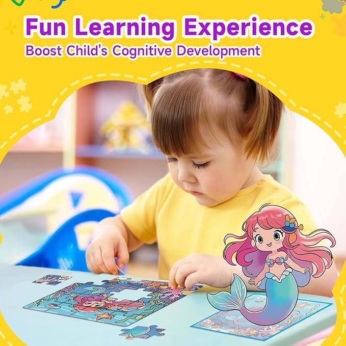 WWN Magnetic Puzzle Christmas Party Favors for Kids: 16 Pack Bulk Magnetic Puzzle Books, Toddler Travel Toys for Car Airplane, Birthday Party Supplies, School Classroom Prizes, Stocking Stuffers