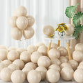 White Sand Balloons 60pcs 5inch Small Beige Balloon for Balloon Garland Arch 5'' Round Mini Neutral Cream Nude Latex Balloon for Birthday Party Decoration DIY Baby Shower Wedding Annversary