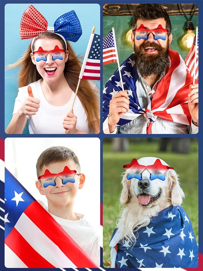 12 Pairs Heart Shaped Sunglasses Rimless Star Glasses for Men Women Party Favors Fun Colorful Glasses Accessories