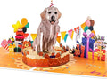 Labrador Dog Pop Up Happy Birthday Greeting Card, ideal love Gift for Adult and Kid with Blank Note & Envelope, Foldable Celebration for Daughter, Son, Mom, Dad, Friend, Children